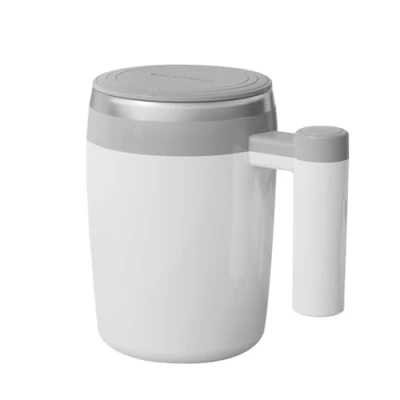 Immagine di DONGKER Tazza Automescolante, 400ML Tazze Miscelazione Automatica in Acciaio Inossidabile con Porta di Ricarica Magnetica, Bicchieri Autoagitante Manico e Coperchio per Caffè, Latte, Cacao