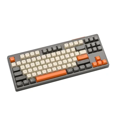 Immagine di ATTACK SHARK X FREEWOLF M87 Tastiera da gioco wireless 80%, 87 tasti TKL RGB Mechanical Feeling PBT Bluetooth/2,4 GHz, batteria 4000 mAh per Mac/Win, silenziosa Ufficio/Gaming Grigio