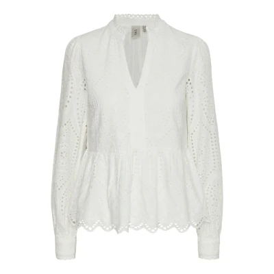 Immagine di YAS Yasholi LS Top S. Noos Camicia a Maniche Lunghe, Stella Bianca, S Donna