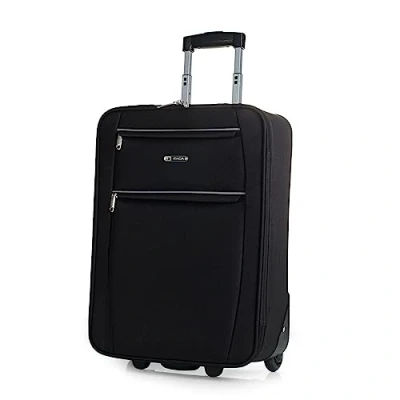 Immagine di ITACA Valigia 55x40x20 Trolley Bagaglio a Mano. Valigie e per i Tuoi Viaggi in Cabina. Materiale EVA Polyester Resistente Super Leggero T71950B, Nero