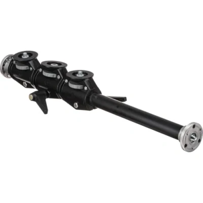 Immagine di Manfrotto 131DDB Braccio per Treppiede con Attacco 3/8&quot;, 4 Teste, Fotocamera, in Alluminio, Nero