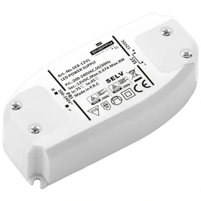 Immagine di Dehner Elektronik SE 8 12VL Trasformatore per LED Tensione costante W 0.67 A 12 V/DC adatto mobili, Protezione sovraccarico, Sovratensione 1 pz.