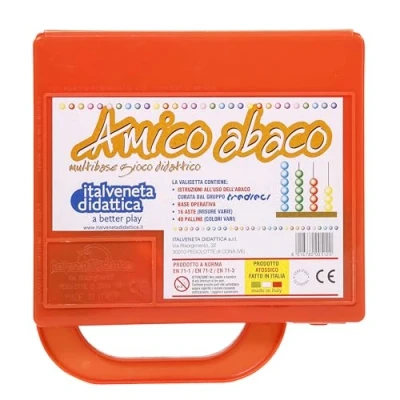 Immagine di Italveneta Didattica Valigetta contenente componenti per ricreare l&#039;abaco, composta da astine e Palline di Vari Colori Dimensioni, 1