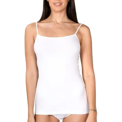 Immagine di Intimidea Canotta Donna Virginia con Spallino Sottile in Microfibra Art. 210014 (L/XL, Bianco)