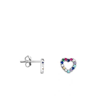 Immagine di SOFIA MILANI Orecchini da Donna in Argento 925 con Pietra Zircone Orecchino a Perno Cuore E2509