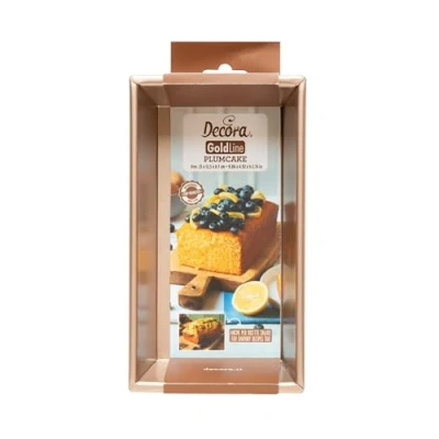 Immagine di Decora, 0070115 Stampo Plum Cake, Dim 23 x 12,5 7 cm, Ideale per Preparare dei Gustosi Muffin, In Robusto Metallo Antiaderente