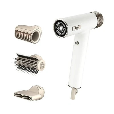 Immagine di Shark SpeedStyle Asciugacapelli a Ioni e RapidGloss Finisher per Capelli Lisci Mossi, 3 Styler, Asciugatura Veloce Senza Danni da Calore, Riduce l&#039;Effetto Crespo, Tutti i Tipi di HD333EU