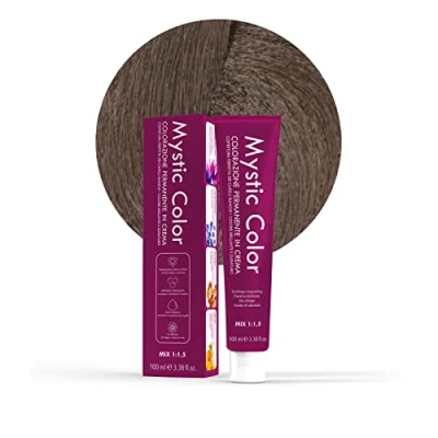 Immagine di Mystic Color Colore Biondo Chiaro Cenere 8.1 Tinta per Capelli Colorazione Professionale in Crema a Lunga Durata Con Cheratina Idrolizzata, Olio di Argan e Calendula 100 ml