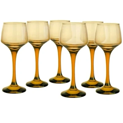Immagine di Glasmark Krosno set di 6 bicchieri da liquore, 75 ml, per liquori, bicchierini regalo, vodka, colore miele, x ml