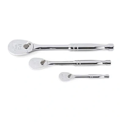Immagine di GEARWRENCH Set di 3 cricchetti a goccia da 1/4&quot;, 3/8&quot; e 1/2&quot;, 84 denti, lucidati