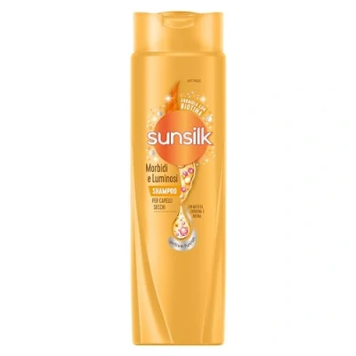 Immagine di Sunsilk, Shampoo Morbidi e Luminosi, Anticrespo, Dona Capelli Non Unti, Formula Active Fusion con Olio di Argan Mandorle, Cheratina Biotina, 400 ml