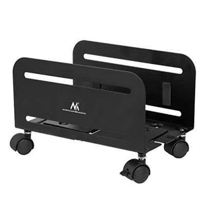 Immagine di Maclean MC 851 Carrello porta computer, supporto ruota nero 10kg max