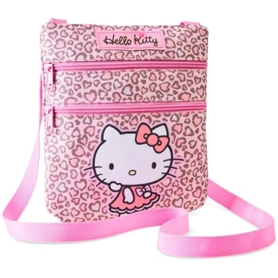 Immagine di Hello Kitty Borsa Tracolla Ragazza, Regolabile 2 Tasche Regalo Bambina
