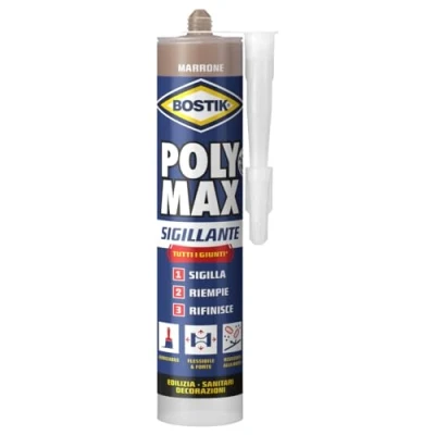 Immagine di Bostik Poly Max sigillante Marrone universale permanentemente elastico e verniciabile, non ritira resiste alla muffa