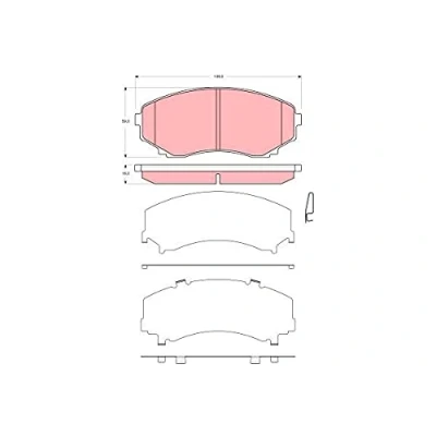 Immagine di TRW GDB3326 Kit pastiglie freno con segnalatore acustico usura accessori MAZDA: MPV 2