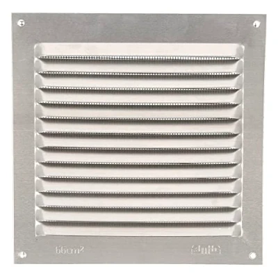 Immagine di Amig Griglia Quadrata in Alluminio con Zanzariera Griglie di Ventilazione per Uscita d&#039;Aria Ideale Soffitto Cucina e Bagno Misure 150 x MM Colore Argento
