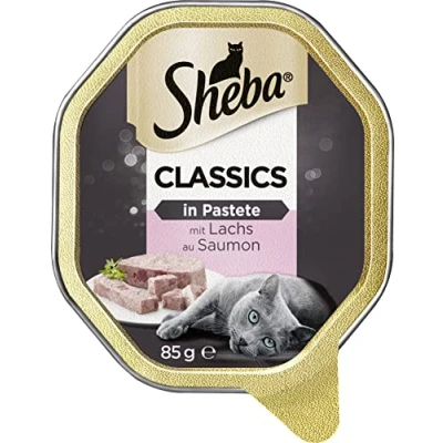 Immagine di Sheba Vaschette 44 x 85 g Umido per gatto Paté Classic con Salmone