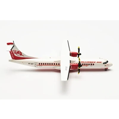 Immagine di herpa aeromodello Alliance Air ATR 72 600 VT AIY, scala 1:200 modello di aereo, aereo da collezione, miniatura deco, aeroplano in metallo senza supporto
