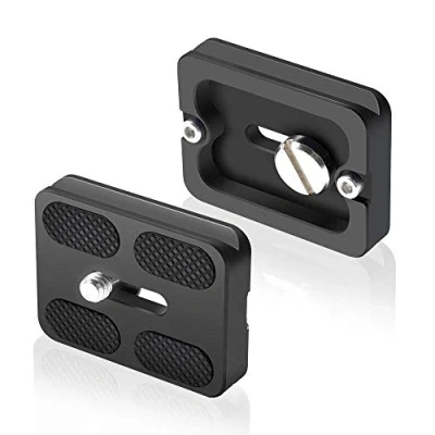 Immagine di UTEBIT Piastra a Sgancio Rapido PU 50 2 pezzi per Arca Swiss Lega di Alluminio Quick Release con vite Fotocamera da 1/4&quot; Gimbal Treppiede