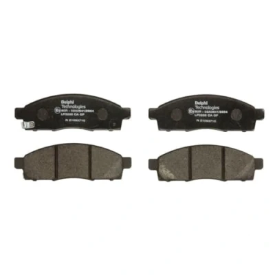 Immagine di DELPHI LP3285 Kit pastiglie freno con segnalatore acustico usura senza lamierino anticigolío accessori NISSAN: NV200 / Evalia Bus