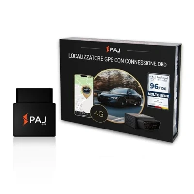 Immagine di PAJ GPS CAR OBD Finder 4G 2.0 Localizzatore Auto, Camion e altri Veicoli, Collegamento Diretto Presa OBD. Tracciamento Tempo Reale via App, Vari Allarmi Impostabili, 365gg Archivio Percorsi