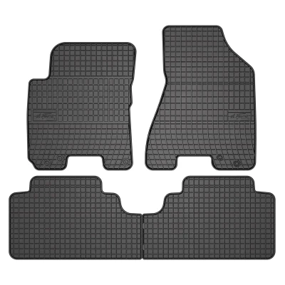 Immagine di FROGUM 0436 Set tappetino Gomma anteriore e posteriore 4 nero Su misura HYUNDAI: Tucson, KIA: Sportage II
