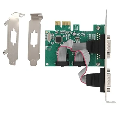 Immagine di Scheda di espansione seriale a basso profilo 2 porte, porta RS 232 standard, adattatore da COM PCI Express DB9 industriale RS232