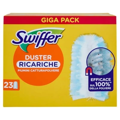 Immagine di Swiffer Duster Plumeau Ricariche, 23 unità, cattura e trattiene 3 x più polvere capelli di uno spolverino tradizionale, pulisce senza spargere la polvere, manico venduto separatamente