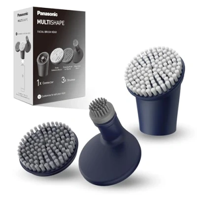 Immagine di Panasonic ER CFB1 A503 MULTISHAPE [Sistema Modulare per la Cura della Persona] Set Testine Spazzole il Viso, Spazzola Esfoliazione Pulizia Barba, Profonda, Nero