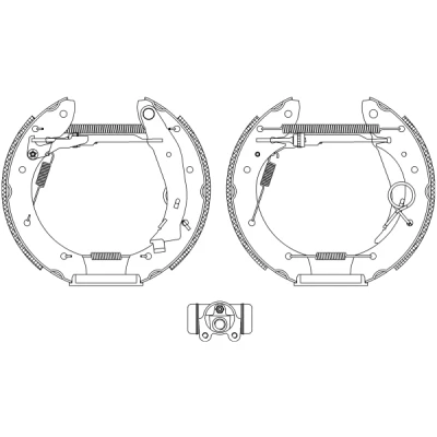 Immagine di TEXTAR Shoe Kit Pro 84052900 freno, Freno a tamburo con cilindretto regolatore/attuatore CITROËN: Xsara Picasso
