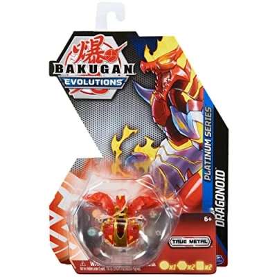 Immagine di BAKUGAN Evolutions&#039; Platinum Series DRAGONOID Confezione da 1 Pallina con Anima in Metallo per Una Maggiore Forza di penetrazione, Colore Rosso/Oro, m, 6063485
