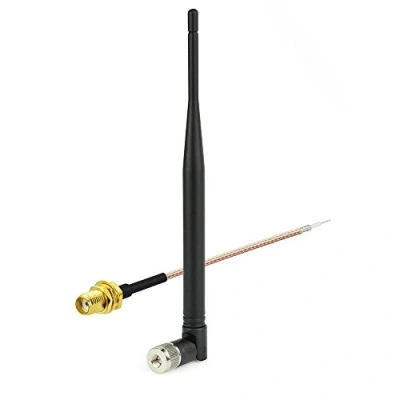 Immagine di Eightwood 868mhz Antenna Tilt and NFC RFID SMA Maschio + Pigtail Cavo femmina RG178 15cm 6 pollici per GSM Wireless Wifi Omologazione CCU3 CCU2 CC1101 Prosciutto Radio