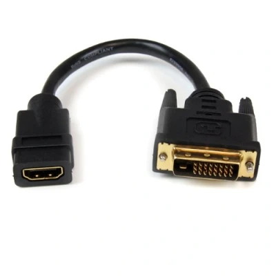 Immagine di Startech.Com Adatattore Cavo Video HDMI a DVI D da 20 Cm, Femmina Maschio