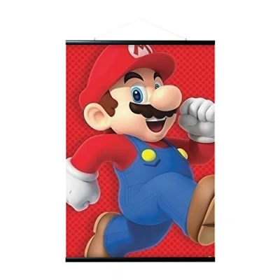 Immagine di poster Super Mario Run con appendi a stecche magnetiche fai da te, 61x91,5 cm