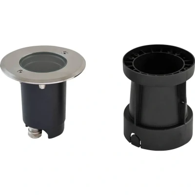 Immagine di EVN Lichttechnik 679235 Lampada LED da incasso a pavimento GU10 alogena ad alta tensione acciaio inox