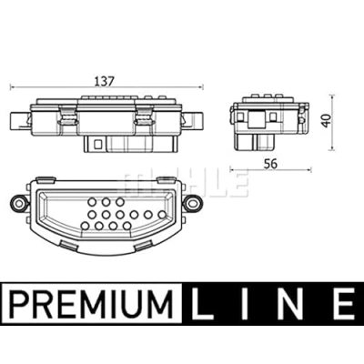 Immagine di Regolatore, ventola abitacolo MAHLE ORIGINAL ABR 158 000P