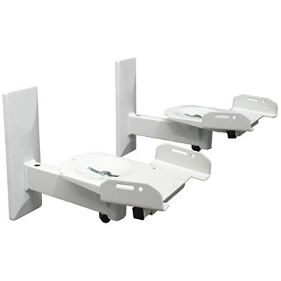 Immagine di Drall 2 Supporti a Parete per diffusori Fino 12 kg di Portata Supporto Audio Girevole inclinabile Regolabile Bianco Modello: BH5W
