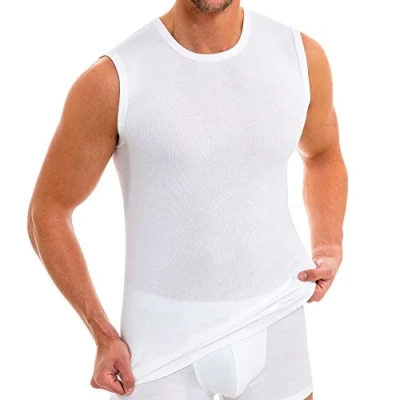 Immagine di HERMKO 3040 3 Canottiere da Uomo a Girocollo, Größe Herren:6 (XL), Farbe:Bianco