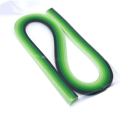 Immagine di ODETOJOY Strisce di carta per quilling, 5 mm, fai da te, filigrana cromatica, 120 pezzi, lunghezza 53,3 cm (verde)