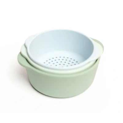 Immagine di Inspire My Play,3xciotole e setaccio in silicone,Accessori perfetti per vassoio sensoriale,Giocattoli attività sviluppo precoce,Giocattoli l&#039;apprendimento Montessori