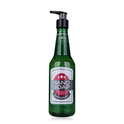 Immagine di accentra sapone per le mani AC BREW in bottiglia effetto di birra, 330 ml, dispenser pompa, liquido, profumo oak e agrumi