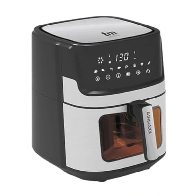 Immagine di TM Electron TMPFR105 AIRMAXX friggitrice senza olio XXL, capacità 6,5 litri, cestello antiaderente, finestra, 8 programmi, touch screen, 1700 W, temperatura da 80 a 200 e timer 1 60 min