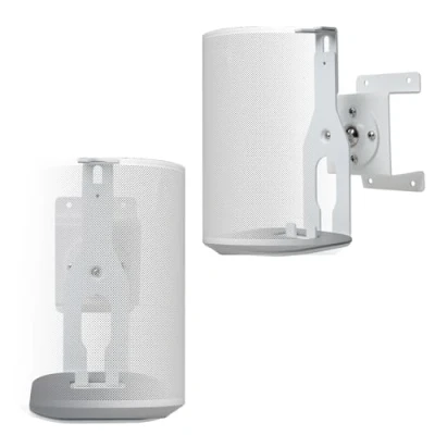 Immagine di shinar 2 Pack Supporto da parete in metallo compatibile con sonos era 100,Sonos One,One SL Girevole fino a 360,inclinabile di 70/+70(su e giù,sinistra destra) gestione dei cavi (Bianco)
