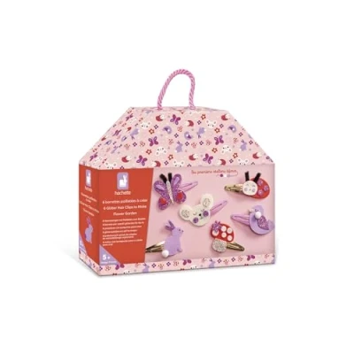 Immagine di Janod Cofanetto 6 Barrettes da Creare Giardino Fiorito Les Ateliers Bijoux Kit per Il Tempo Libero Bambini capacità motorie e Creative dai 5 anni J09179, J09179