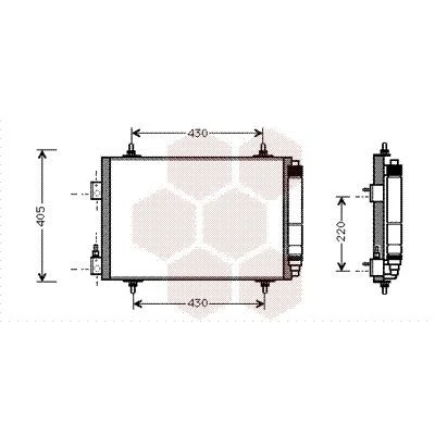 Immagine di VAN WEZEL 09005192 Condensatore con essiccatore 14 11 Alluminio 515