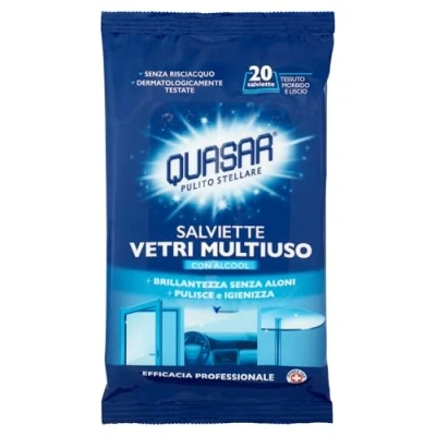 Immagine di Quasar salviette Vetri Multiuso, 1 confezione da 20
