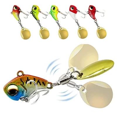 Immagine di 6 Pezzi Esche da Pesca con Esche, Artificiali, Esca per Luccio, Affondando Bionico Artificiali Set di Gli Occhi 3D Trote, Persici, Cavedani