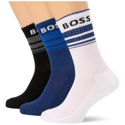 Immagine di BOSS 3P QS Rib Stripe CC Calzini_Corti, Open Miscellaneous963, 39 42 Uomo