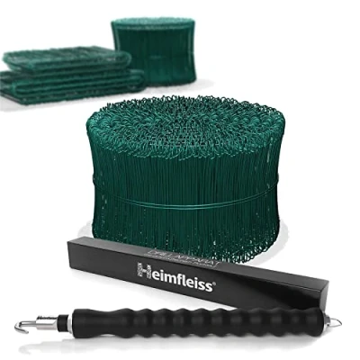 Immagine di Heimfleiss® tiralegacci + Legacci rivestiti in PVC 1,4 x 100 300mm (1000 pz.) Set di alta qualità &amp; per chiusura sacchi Tendi occhiellati