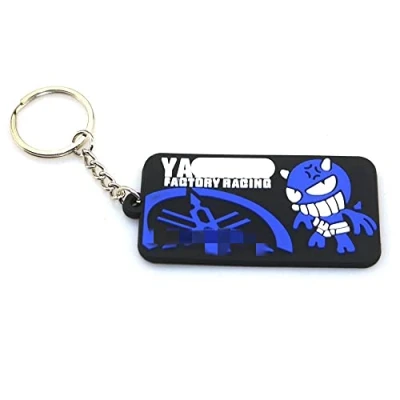 Immagine di NICOLIE 3D Moto Accessori Portachiavi in Gomma per Yamaha R15 R25 R3 R6 R1 Mt07 Mt09 G Blu